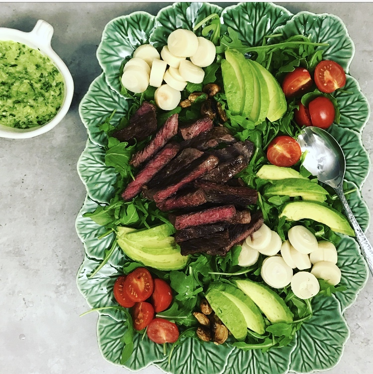 Steak Salad by Vanessa Haberman|@platesandpetals