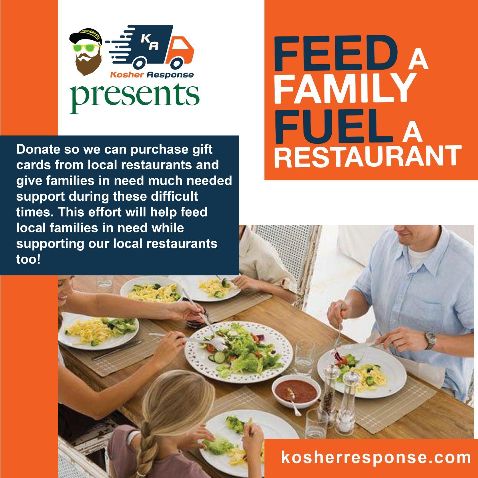 Kosher Guru’s Feed A Family Fuel A Restaurant Campaign!