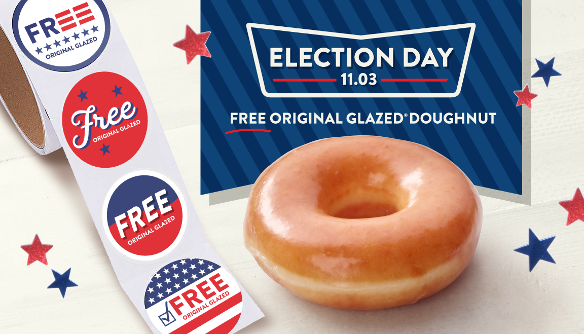 Get a FREE Krispy Kreme Donut On Election Day!