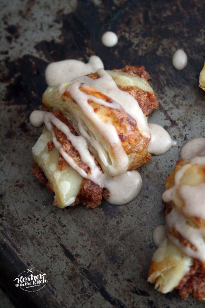 Apple Pie Rugelach with Vegan Coconut Whipped Cream by Nina Safar | @kosherinthekitch