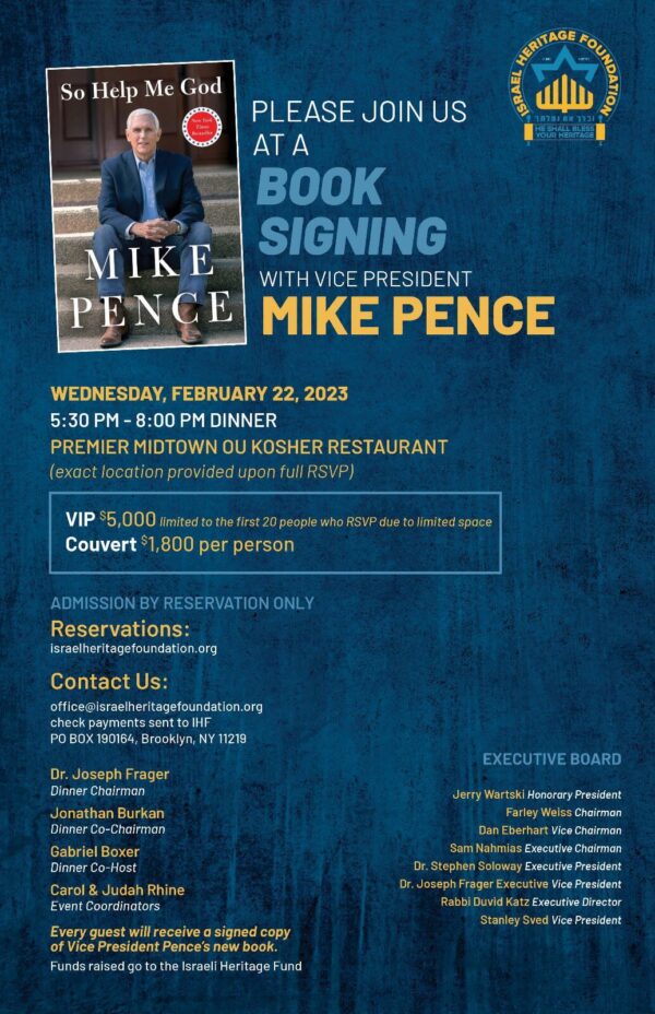 Book Signing with Vice President Mike Pence – February 22, 2023