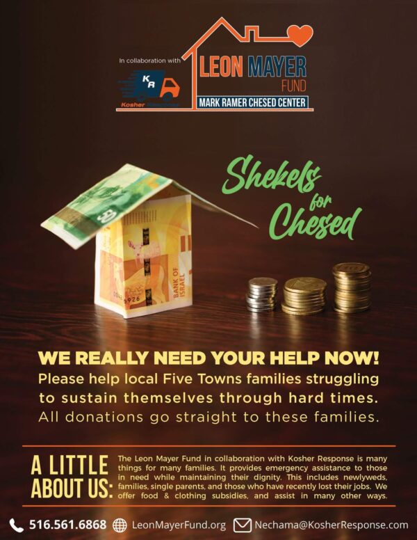 Shekels for Chesed – Helping Local Families In Need