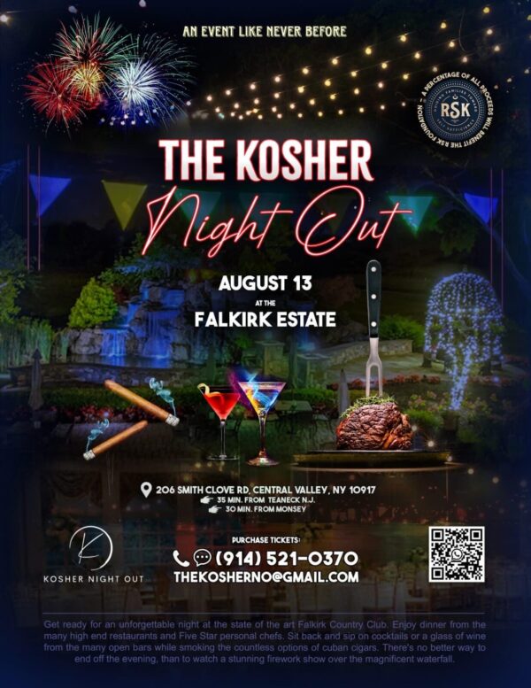 The Kosher Night Out – August 13th At The Falkirk Estate!